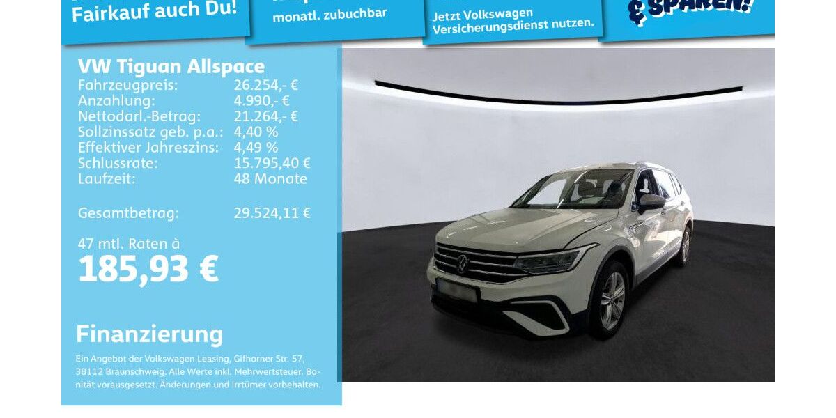 VW Tiguan Allspace 117.722 km 24.992 &euro; Mannheim 68309