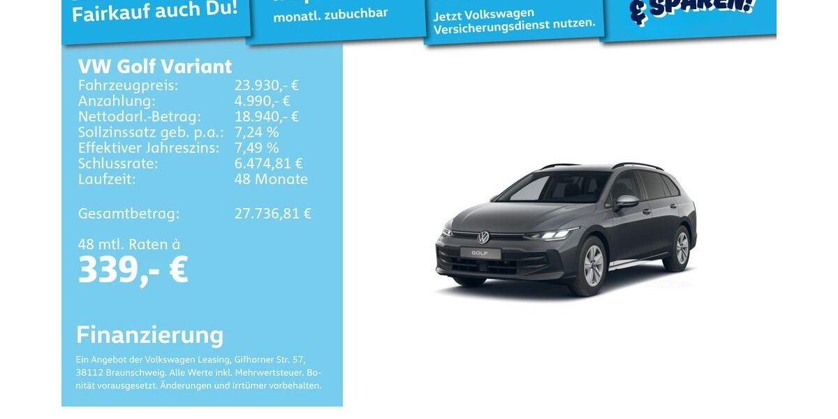 VW Golf 10.081 km 23.691 &euro; Mannheim 68309