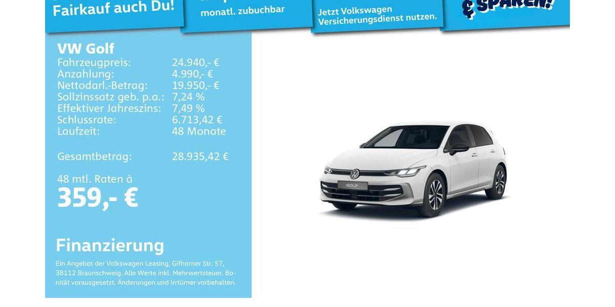 VW Golf 12.184 km 24.691 &euro; Mannheim 68309