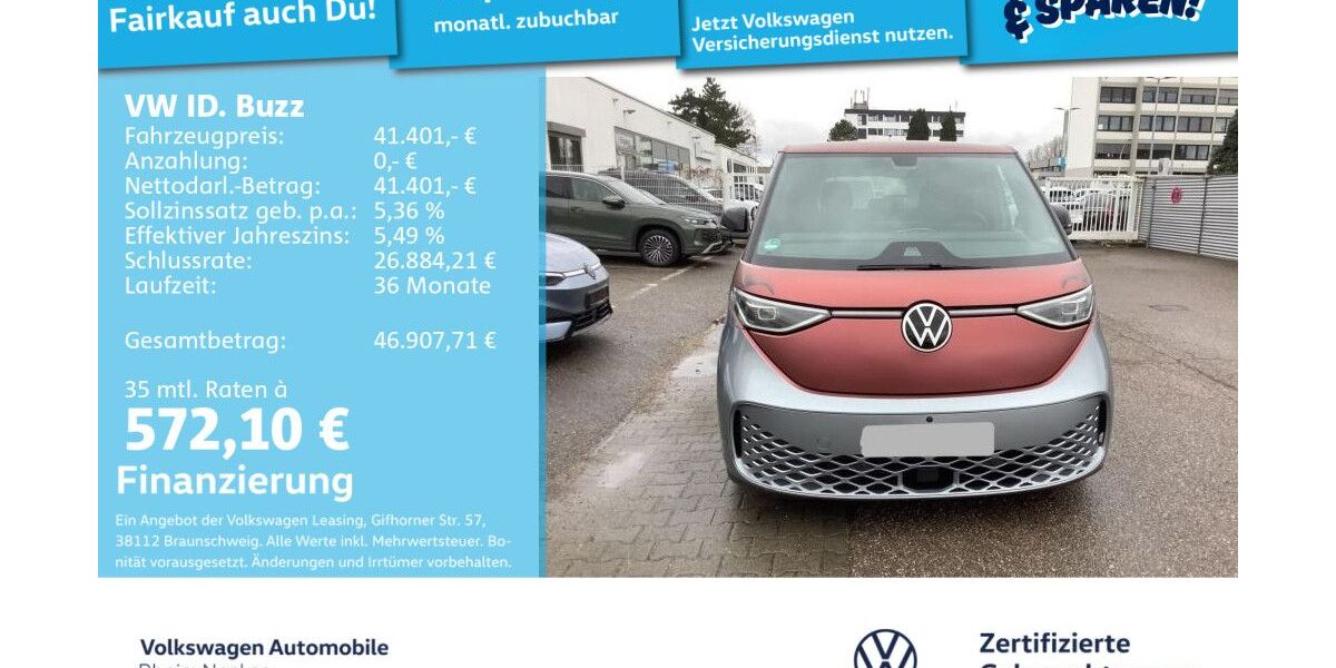 VW ID. Buzz 30.620 km 39.999 &euro; Mannheim 68309