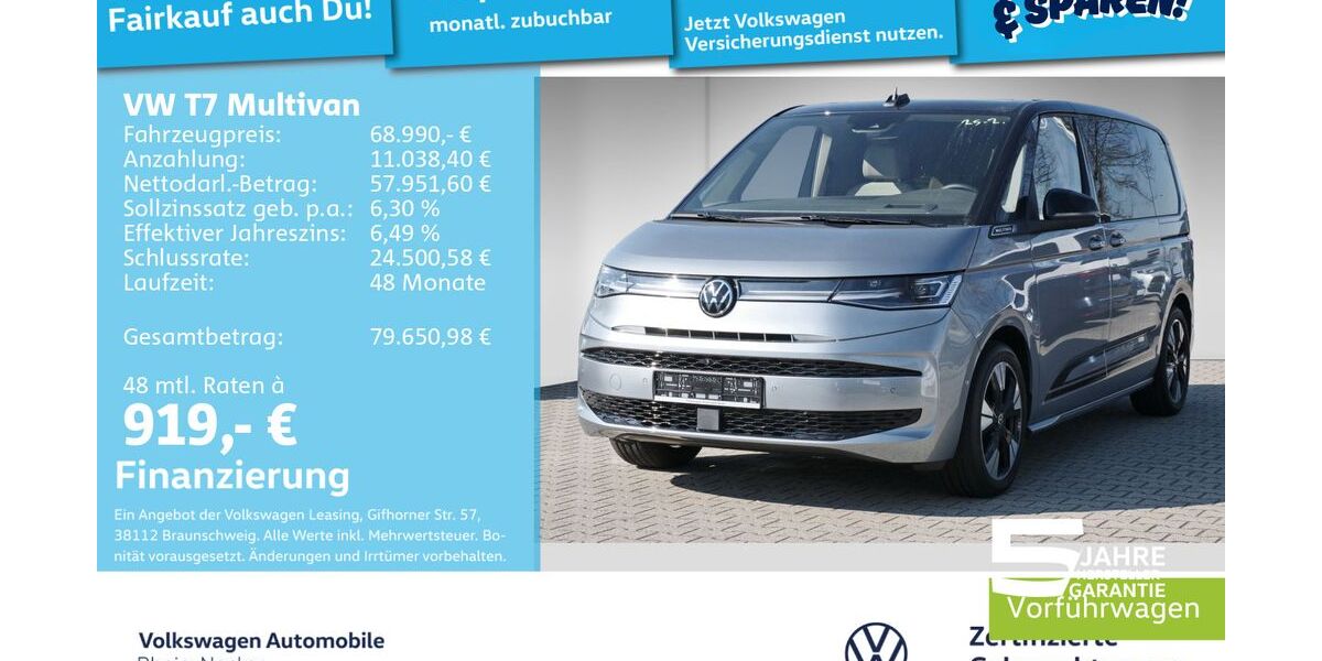 VW T7 Multivan 9.900 km 68.990 &euro; Mannheim 68309