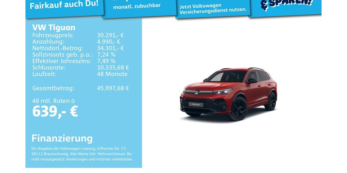 VW Tiguan 1.925 km 38.991 &euro; Mannheim 68309