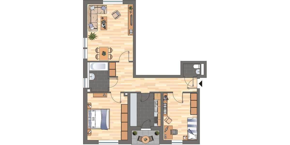 Etagenwohnung Haßloch - 3 Zimmer, 75 m&sup2;, 588&euro; | Angebot:27286410